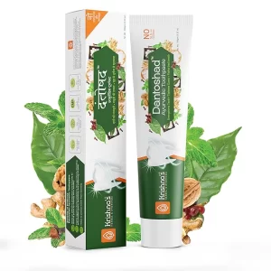 Krishna’s Dantoshad Ayurvedic Toothpaste (100g) | With 15 Natural Herbs for Strong Teeth & Healthy Gums | Fresh Breath & Cavity Protection