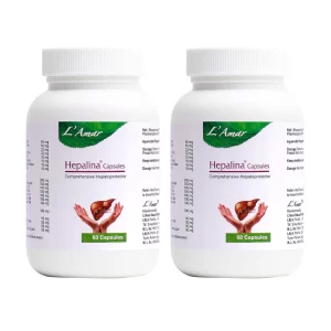 L’Amar Hepalina Ayurvedic Liver Care Capsules- 60 Capsules (Pack of 2)| For support in Liver Detox, Fatty Liver Management, Jaundice Relief & Digestive Wellness