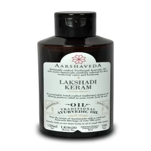 Aarshaveda Lakshadi Keram Oil (150ml) – Traditional Ayurvedic Herbal Massage Oil for Stress Relief, Body Pain & Cramps, Improves Blood Circulation & Promotes Relaxation