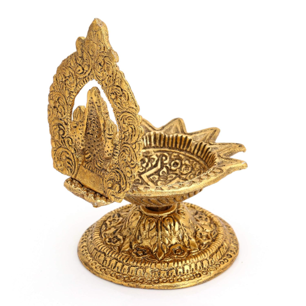 Handcrafted Ganesha Diya Oil Lamp – Decorative Diwali Puja Lamp for Home Temple, Spiritual Decor & Festival Gift | Hindu Oil Diya for Aarti & Worship - Image 3