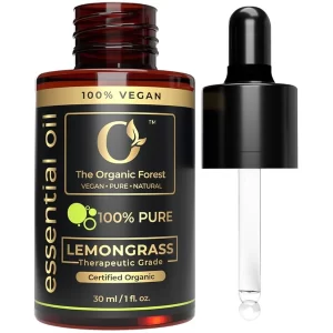 100% Plant Based Lemongrass Essential Oil | Ideal for Relaxation | Organic, Skin Safe, Lemon Grass Oil for Diffusers, Candle Making, Hair Care & Natural Skin Care