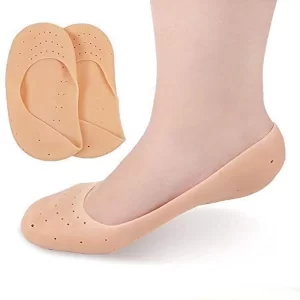 Aahna Full Length Silicone Gel Heel Socks for Cracked Heels & Pain Relief – Moisturizing Foot Care for Men & Women