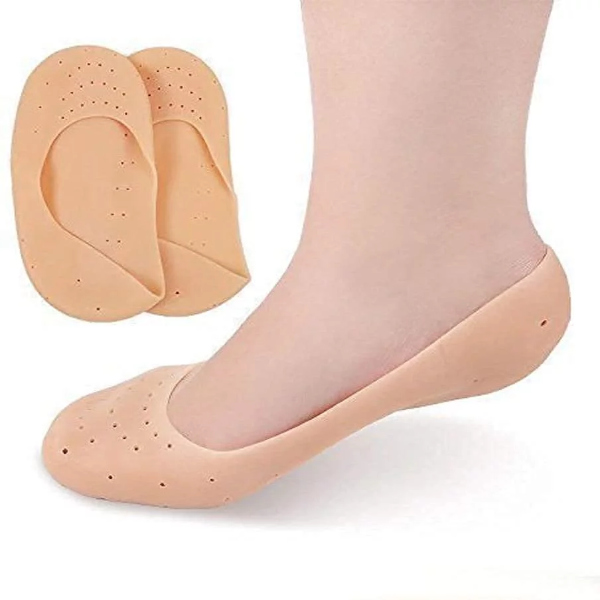 Aahna Full Length Silicone Gel Heel Socks for Cracked Heels & Pain Relief – Moisturizing Foot Care for Men & Women