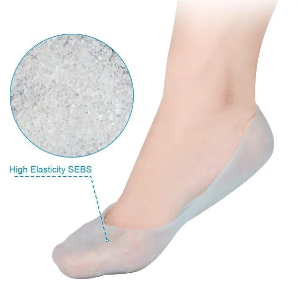 Aahna Full Length Silicone Gel Heel Socks for Cracked Heels & Pain Relief – Moisturizing Foot Care for Men & Women - Image 4