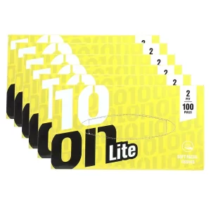 10on Lite Soft Facial Tissues, 2 Ply Napkin Paper,100 Pulls per Pack, Pack of 6 (100 x 6 = 600 Sheets)