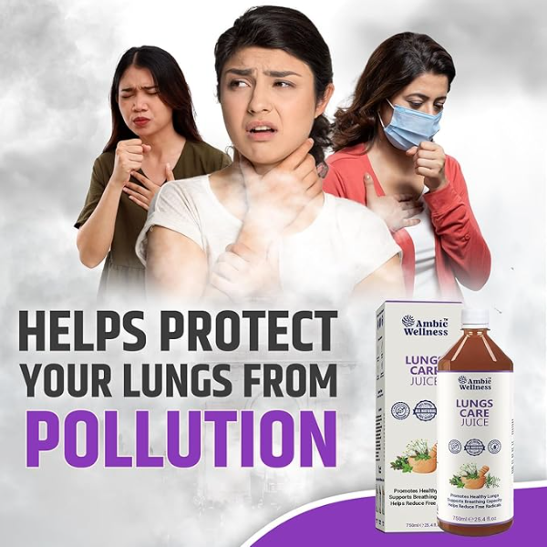 Lungs Care Juice 750ML | Herbal Lung Tonic for Detox & Respiratory Support | Ayurvedic Juice with Mulethi, Tulsi, Vasaka | Natural Juice for Smokers & Pollution - Image 2