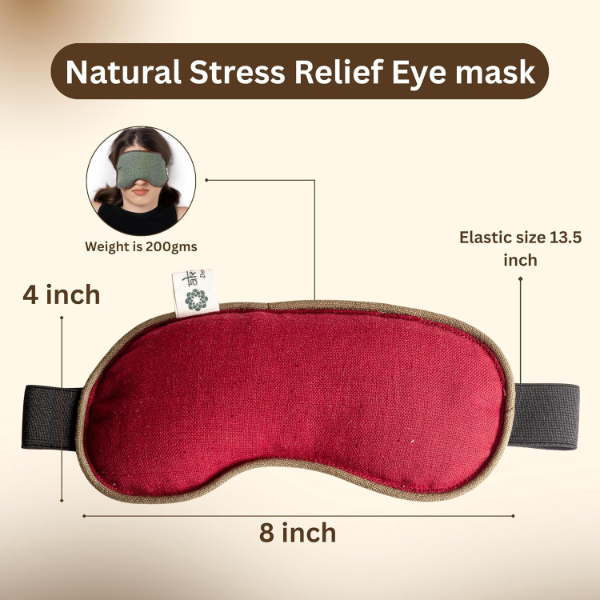 Aksobha Reusable Eye Mask for Migraine & Puffy Eyes – Hot & Cold Therapy Pack for Headache, Sinus Relief & Insomnia, Eco-Friendly, Handmade & Chemical-Free (Assorted Colours) - Image 2