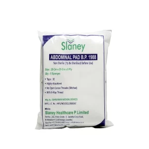 Abdominal Mop Sponge 25×25 cm (8-Ply), Pack of 5 – Non-Sterile Laparotomy Surgical Gauze for Wound Care & OT Use