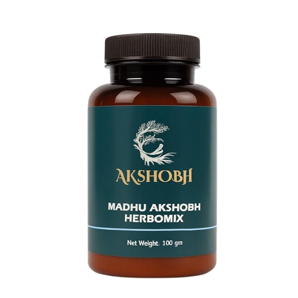 Madhu Akshobh Herbomix 100g Ayurvedic powder for diabetes care in USA.