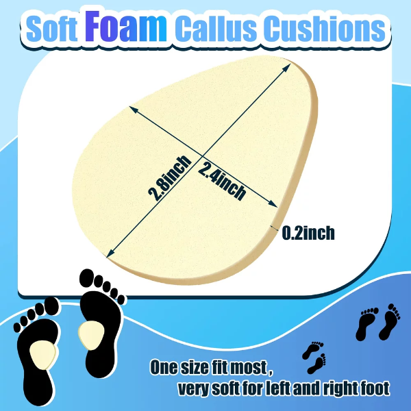 36 Pcs Metatarsal Foot Pads for Pain Relief 1/5 Inch Thick Ball of Foot Cushions Foam Forefoot Support Relief Shoe Inserts for Women and Men - Image 2