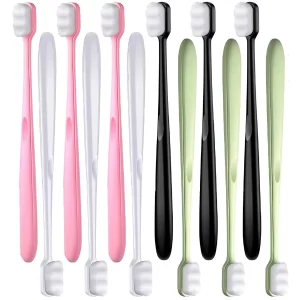 12pcs Extra Soft Toothbrush Micro-Nano Manual Toothbrush with 20000 Soft Floss Bristle Oral Care for Adult Fragile Gums
