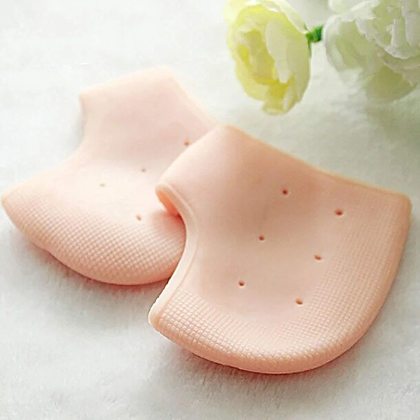AAR BEE WORLD Silicone Gel Half Heel Socks for Anti-Crack Foot Care & Moisturizing Heel Protection - Image 3