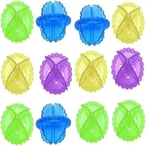 12-Pack Silicone Laundry Balls Multi-Color Reusable Washing Machine Balls for Lint, Pet Hair & Dirt Removal, Anti-Tangle & Eco-Friendly Fabric Softener