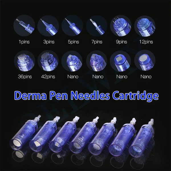 4Beauty Therapy Ultima Derma Pen Replacement Cartridges – 12 Pin, 36 Pin & Nano Round Needles for A1/A6/M5/M7/N2 – A6 Nano Micro Needling Cartridge (Pack of 5) - Image 3