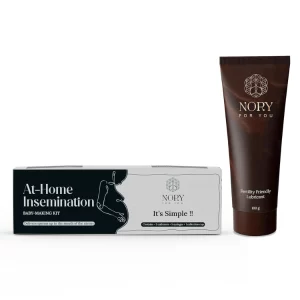 Nory Fertility-Friendly Lubricant & IVI/IUI Home Insemination Kit Combo – Aloe Vera Gel-Based Personal Lubricant for Men, Women & Couples, At-Home Conception Support Kit
