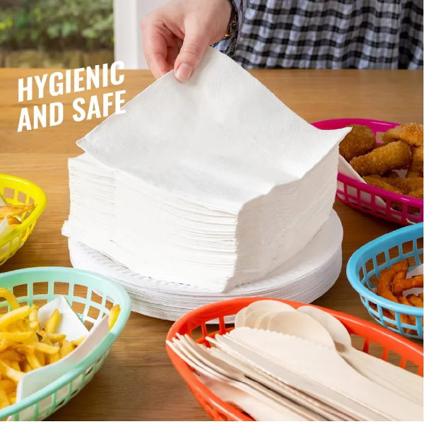 10on Lite Soft Napkins, 1 Ply Tissue Paper, 100 Pulls per Pack, Pack of 6 (100 x 6 = 600 Sheets) - Image 4