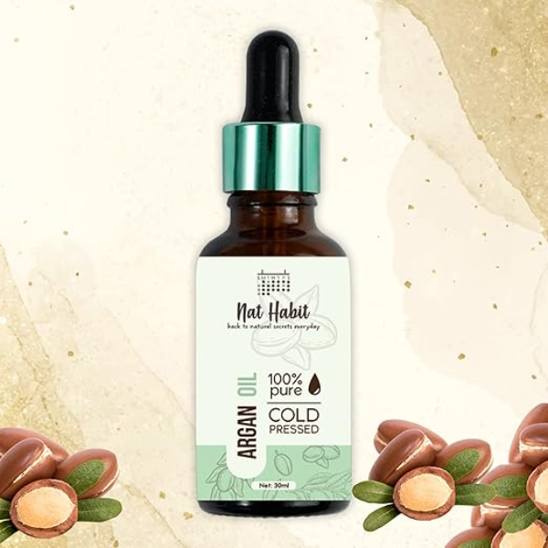 Nat Habit Cold Pressed 100% Pure Oil for Skin & Hair | Fresh from our Ayurvedic Kitchen, Zero Preservatives | Body Massage Oil, Hair Oil (Argan Oil, 30ml) - Image 2