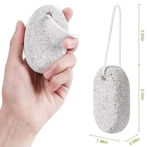 2-Pack Natural Pumice Stone for Feet, Feelhigh Lava Pedicure Tools Hard Skin Callus Remover for Feet and Hands - Natural Foot File Exfoliation to Remove Dead Skin, Heels, Elbows, Hands - Image 2