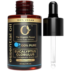 100% Plant Based Nilgiri Eucalyptus Oil for Humidifier, Diffuser & Massage - Pure, Organic Therapeutic Grade Essential Oil for Steam Inhalation, Aromatherapy and Hair Care