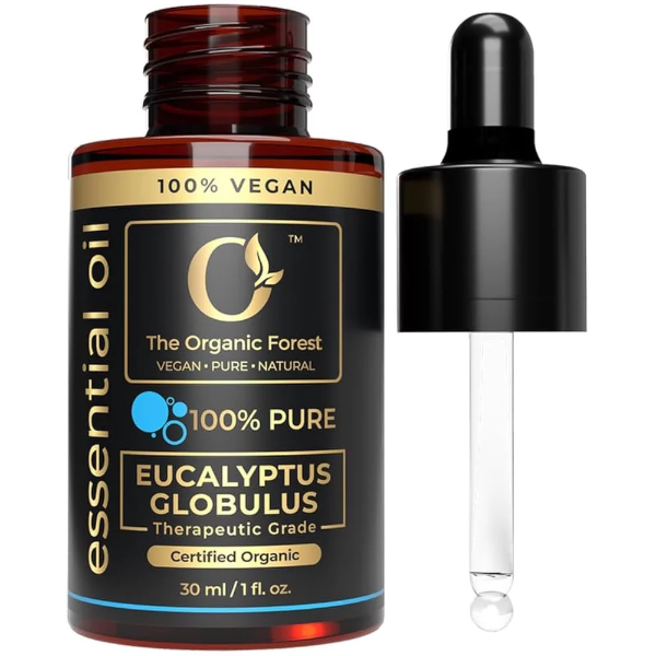 100% Plant Based Nilgiri Eucalyptus Oil for Humidifier, Diffuser & Massage - Pure, Organic Therapeutic Grade Essential Oil for Steam Inhalation, Aromatherapy and Hair Care