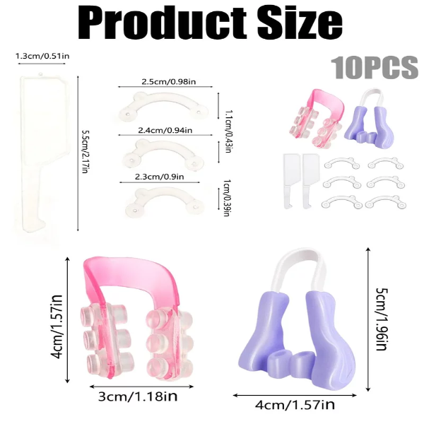 10PCS Nose Shaper, For Correcting Your Nose Clip Beauty Tool Straightening Shaper, Corrector Device for Nose Bridge Straightening and Lifting, Non Surgical Nose up Beauty Tool, Slimmer for Big - Image 2