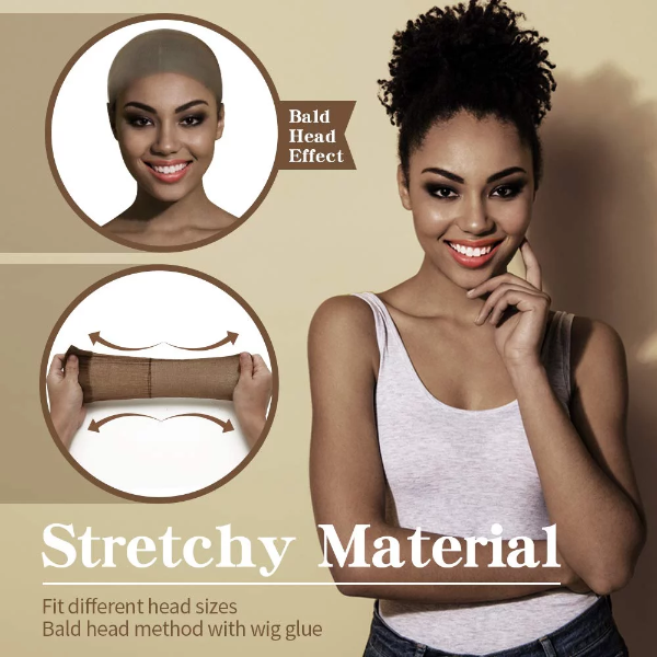 12 Pack Dreamlover Brown Nylon Wig Caps, Stretchy Close End Stocking Wig Caps - Image 4
