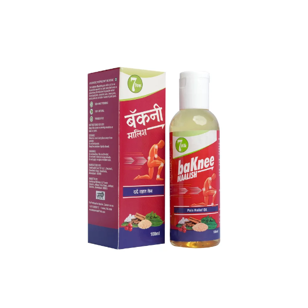 7vik Baknee Maalish Pain Relief Oil 100ml (Pack of 2) – Back, Shoulder, Neck, Knee & Joint Comfort Massage Oil