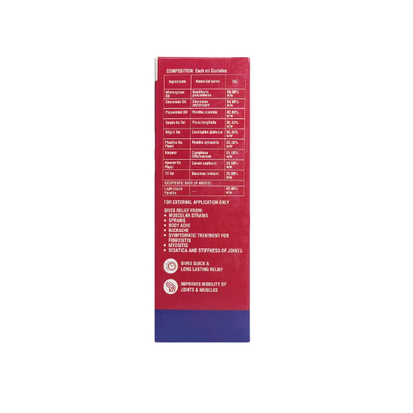 7vik Baknee Maalish Pain Relief Oil 100ml (Pack of 2) – Back, Shoulder, Neck, Knee & Joint Comfort Massage Oil - Image 4