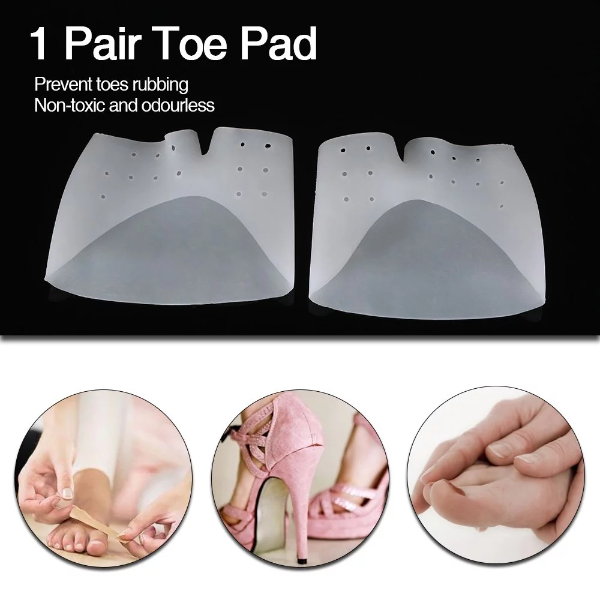 1 Pair Toe Pads Forefoot Cushions Toe Foot Protection Open Toed Toe Protective Cover Pads Toe Care Tool -Layfoo - Image 2