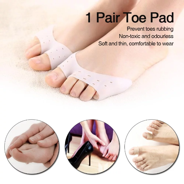 1 Pair Toe Pads Forefoot Cushions Toe Foot Protection Open Toed Toe Protective Cover Pads Toe Care Tool -Layfoo - Image 3