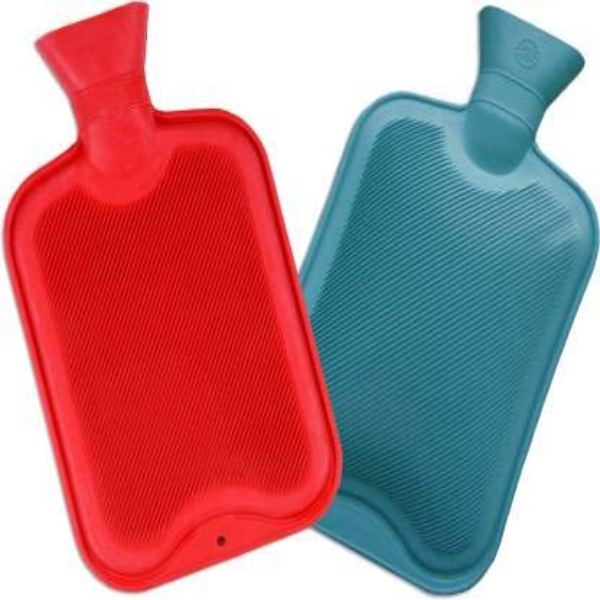 AAFOS 2L Hot Water Rubber Bottle for Pain Relief | Reusable Heat Therapy Bag, Assorted Colors (Pack of 2)
