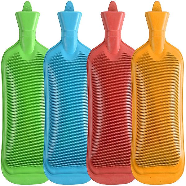 AAFOS 2L Hot Water Rubber Bottle for Pain Relief | Reusable Heat Therapy Bag, Assorted Colors (Pack of 2) - Image 4