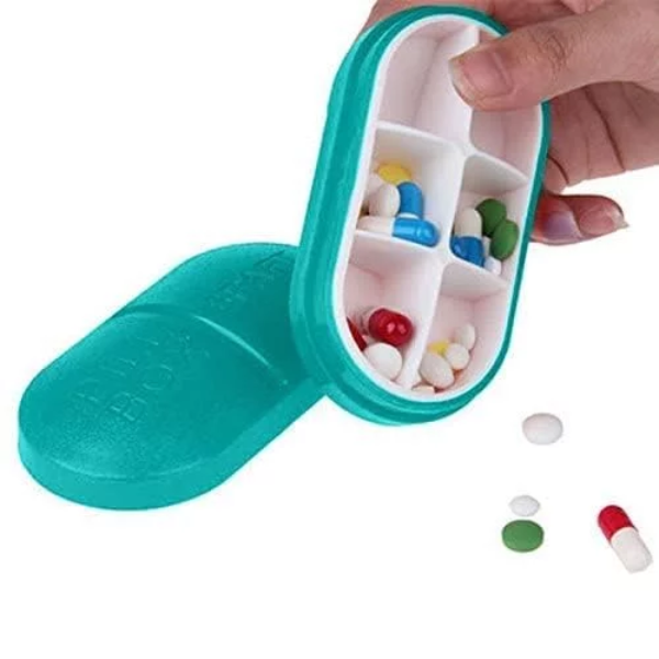 7Seas 6 Parts Portable & Traveling Usable Pill Box Medicine Case Storage Box | Pill Box Pill Cases & Splitters Compartment PillBox (1Pcs)(Multicolor) - Image 3