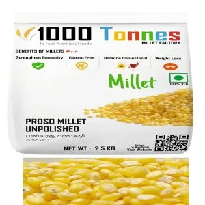 1000 Tonnes - 2.5 Kg pack) Unpolished Proso Millet (EXPORT QUALITY) Proso Millet, Panivaragu, Barri, Baragu, Varigulu | millets | millet keeps body healthy