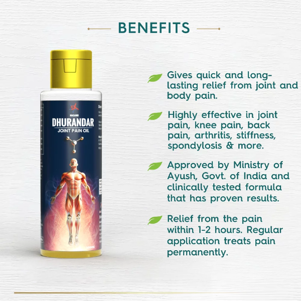 8848 Dhurandar Joint Pain Oil 100ml (2+1 Free Pack) – Ayurvedic Relief for Knee, Joint & Muscle Pain - Image 2