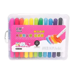 1 Set of 12 Colors Rotating Washable Crayon Water Soluble Painting Stick Children Painting Set (Colorful 12 Colors Drawing Sticks)