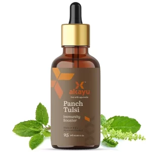 Akayu by Ashpveda Panch Tulsi Drops (25ml) | Pure 5-Herb Tulsi Oil for Immunity, Cold & Cough Relief | 100% Natural Ayurvedic Wellness Drops