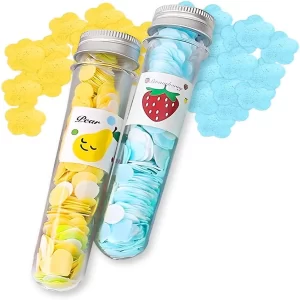 2-Pack Scented Paper Soap for Kids, Adults and Teens - Travel-Friendly Paper Soap Tube for Travel, School - Disposable Hand Wash Sheets, Compact, Portable, Gentle on All Skin Types (2)