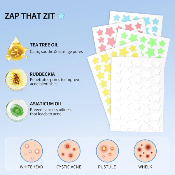 200PCS Pimple Patches, Quench Pimple Patch, Quench Pimple Patch, 200 Hydrocolloid Acne Patches, Fast-Absorbing Blemish Treatment for Face & Body, Ultra-Thin & Invisible Design - Image 3
