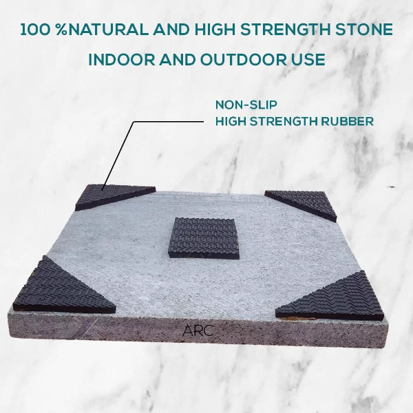 12x12 Natural Stone Portable Bathroom Foot Cleaner - Image 2