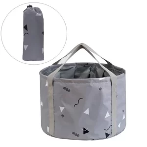 24L Collapsible Foot Bath Basin for Soaking Men Large Feet, Portable Foot Soak Tub Water Bucket for Travel Camping, Grey