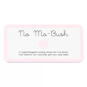 16-Pack, No Mo-Bush: No mo-stache Hypoallergenic Waxing Strips for The Bikini Includes Post Wax Aloe Cream, 16 Count