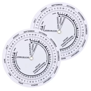 2 Pcs Pregnancy Wheel, Pregnant Due Date Calculator