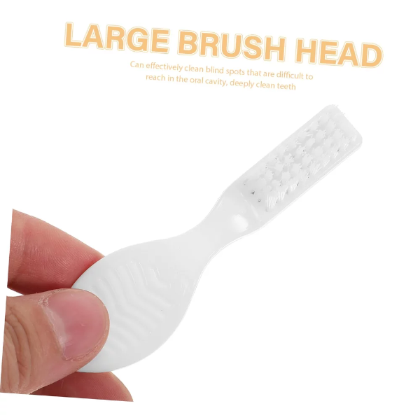 10pcs Oral Cleaning Brush Toothbrush Small Toothbrush Prison Manual Toothbrush Prison Teeth Brush Thumbprint Handle Toothbrush Portable Nylon White Set Soft Travel - Image 2