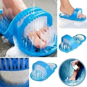 AASTIK Foot Cleaner Slipper with Brush & Pumice Stone – Waterproof Foot Scrubber & Massager for Deep Cleaning, Exfoliation & Smooth Feet | Unisex, All Age Groups (28 x 14 x 10 cm)