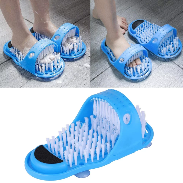 AASTIK Foot Cleaner Slipper with Brush & Pumice Stone – Waterproof Foot Scrubber & Massager for Deep Cleaning, Exfoliation & Smooth Feet | Unisex, All Age Groups (28 x 14 x 10 cm) - Image 3