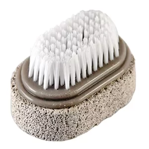 2-in-1 Foot Care Tool Pumice Stone and Brush for Dead Skin & Callus Removal, Perfect for Pedicure and Bath Use