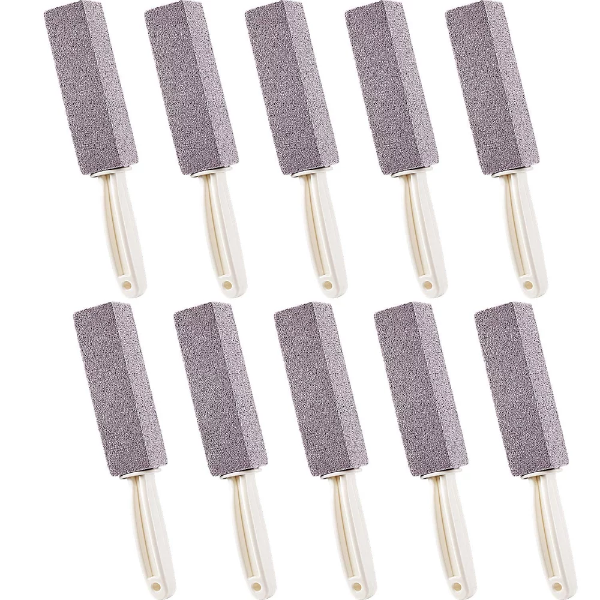 10 Pack Pumice Stones for Cleaning with Handle Pumice Sticks for Removing Toilet Bowl Ring, Bath, Household, Kitchen
