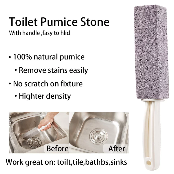 10 Pack Pumice Stones for Cleaning with Handle Pumice Sticks for Removing Toilet Bowl Ring, Bath, Household, Kitchen - Image 4