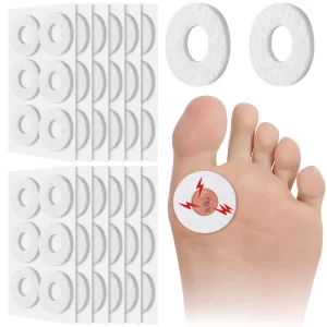 72 Pieces Felt Callus Cushion Pads – Round Adhesive Foot Care Pads for Pain Relief, Corn & Callus Protection, Soft Felt Foot Cushions for Men & Women